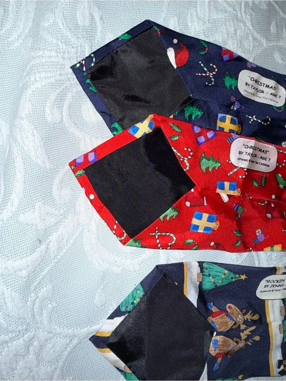 Men's Holiday Novelty Tie - Assorted Red & Navy Christmas Designs